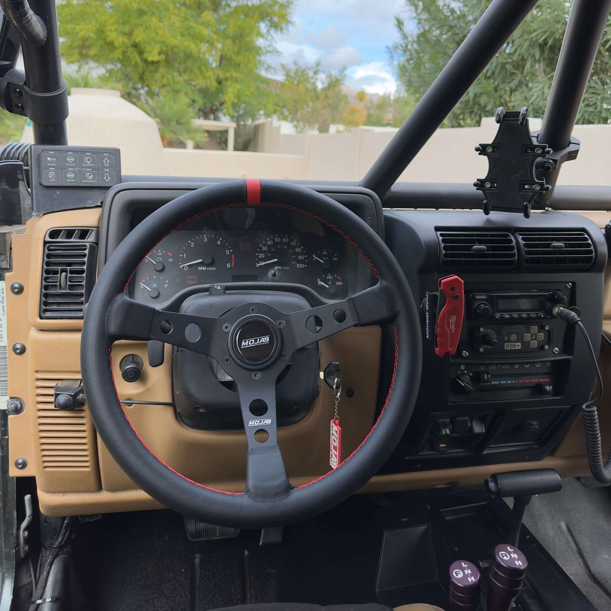 MOJAB 13.5'' Deep Dish Steering Wheel Leather or Suede - Image 3