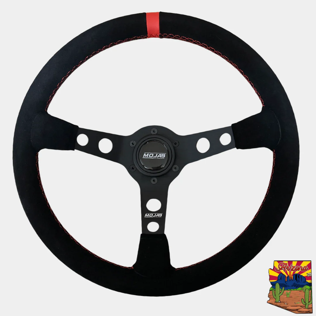 MOJAB 13.5'' Deep Dish Steering Wheel Leather or Suede - Image 6