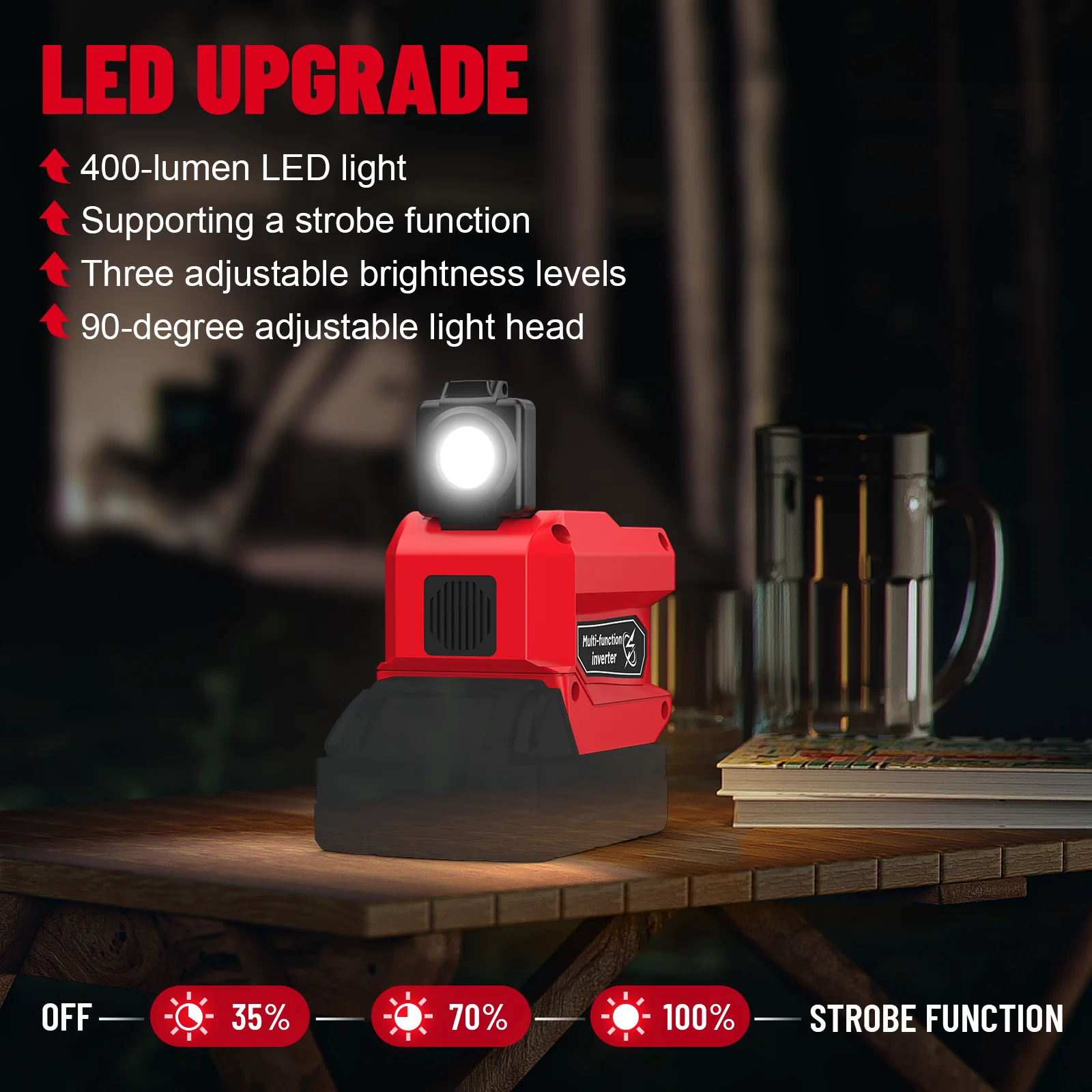 220W Portable Power Generator/Inverter for Milwaukee 18V Batteries - Image 3
