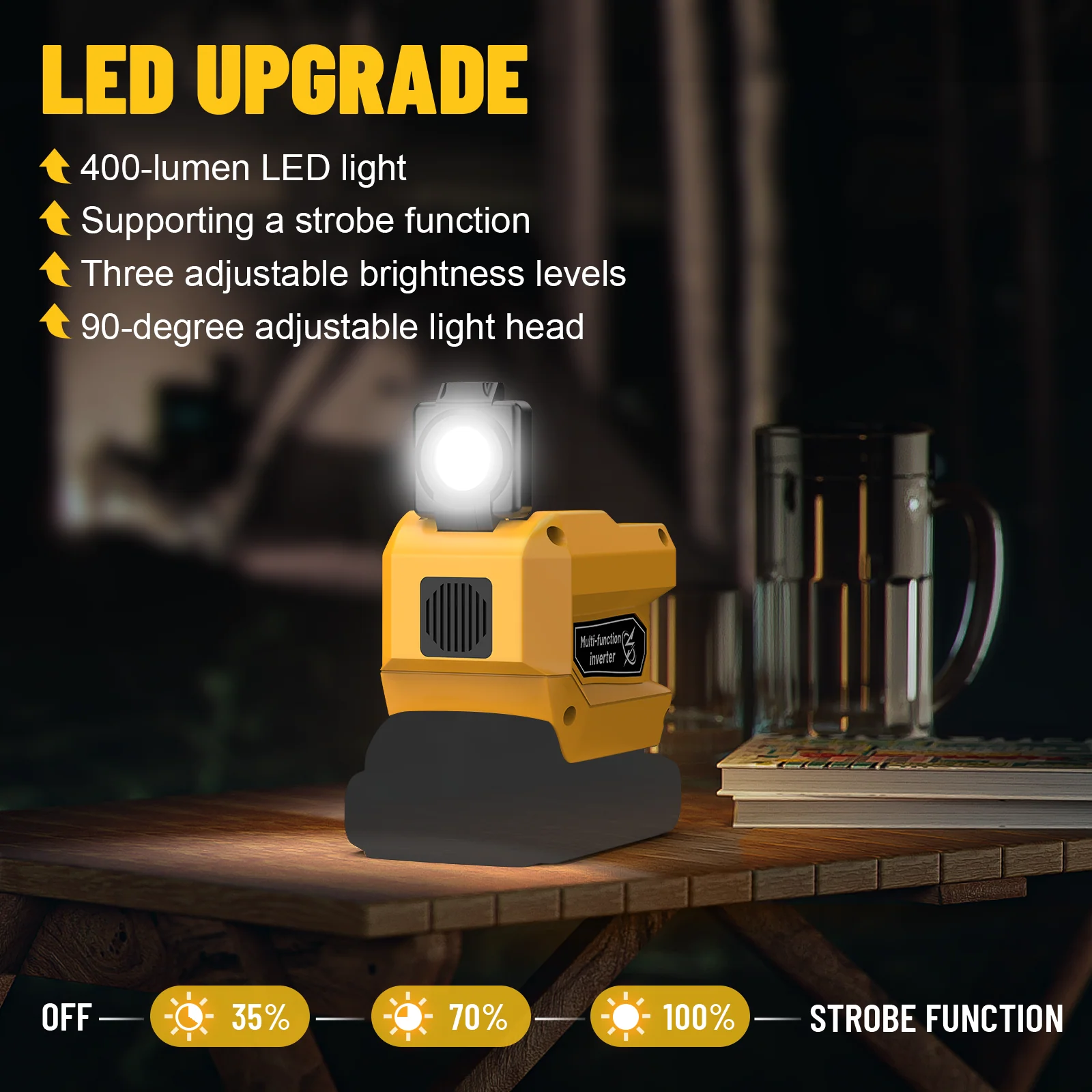 220W Power Inverter Compatible with DeWalt 20V/18V Batteries - Image 6