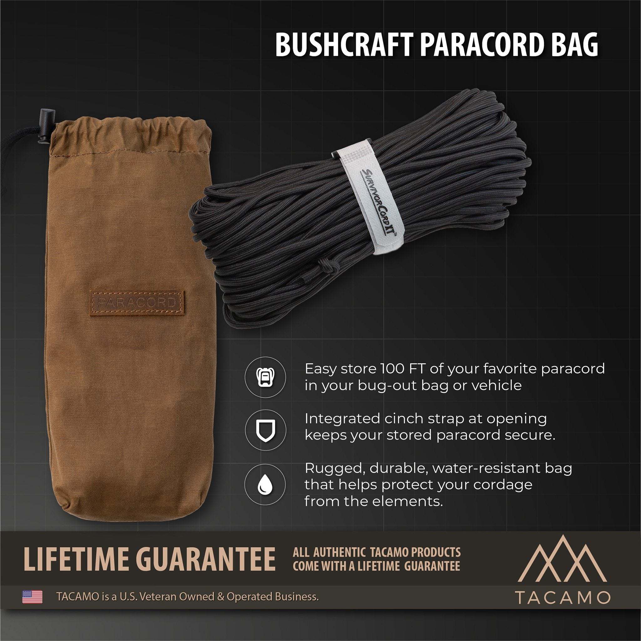 Canvas Bushcraft Bag for Paracord - Image 3