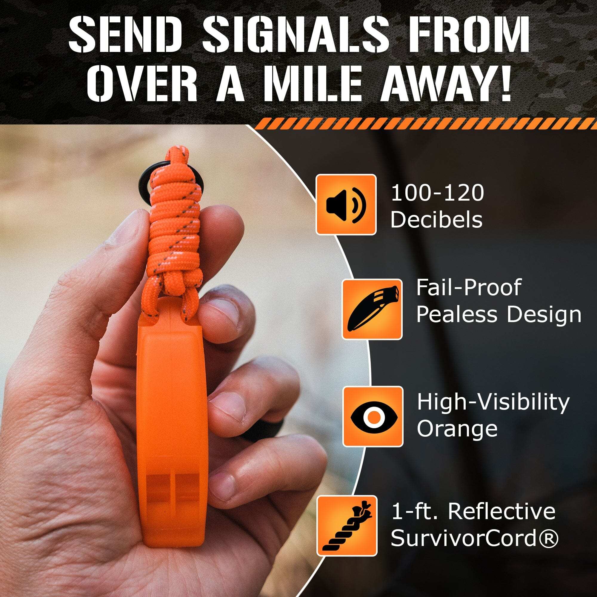 Emergency Whistles, 2-PACK - Image 3