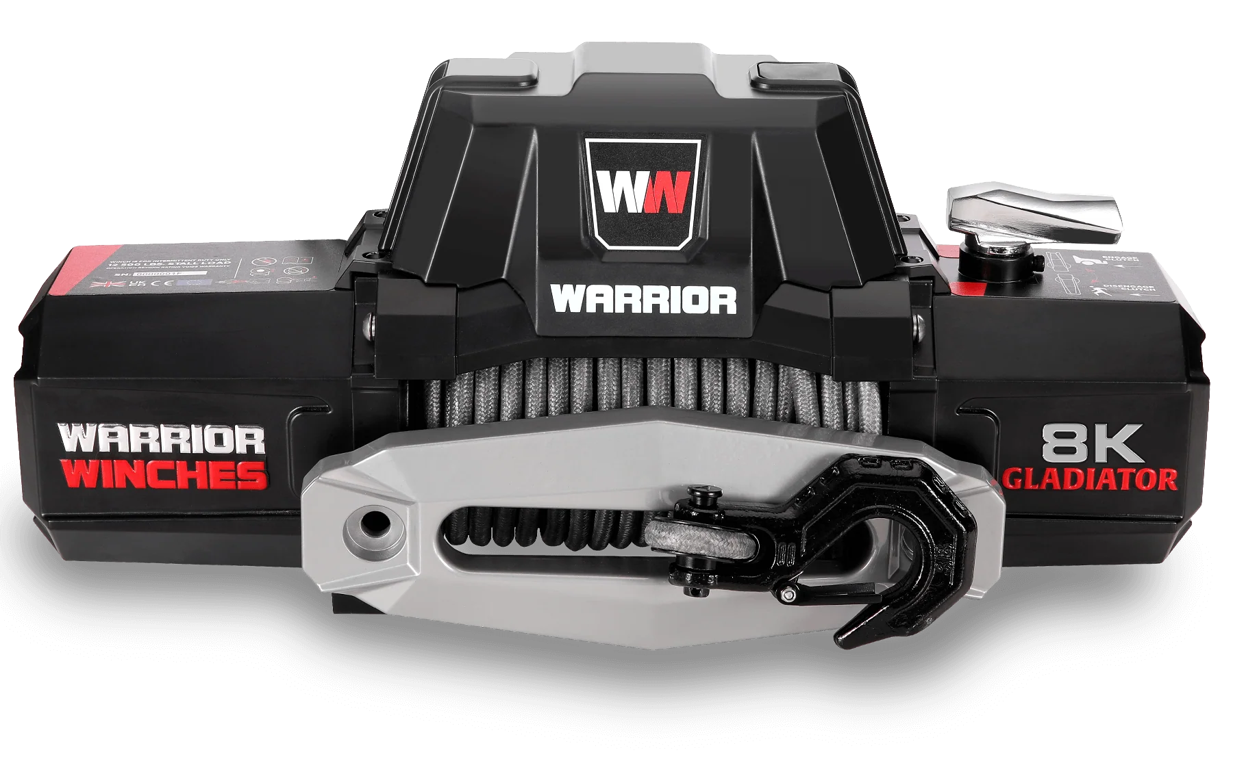 Gladiator F-Type 8,000lb 12v Electric Winch - Synthetic Rope - Image 2
