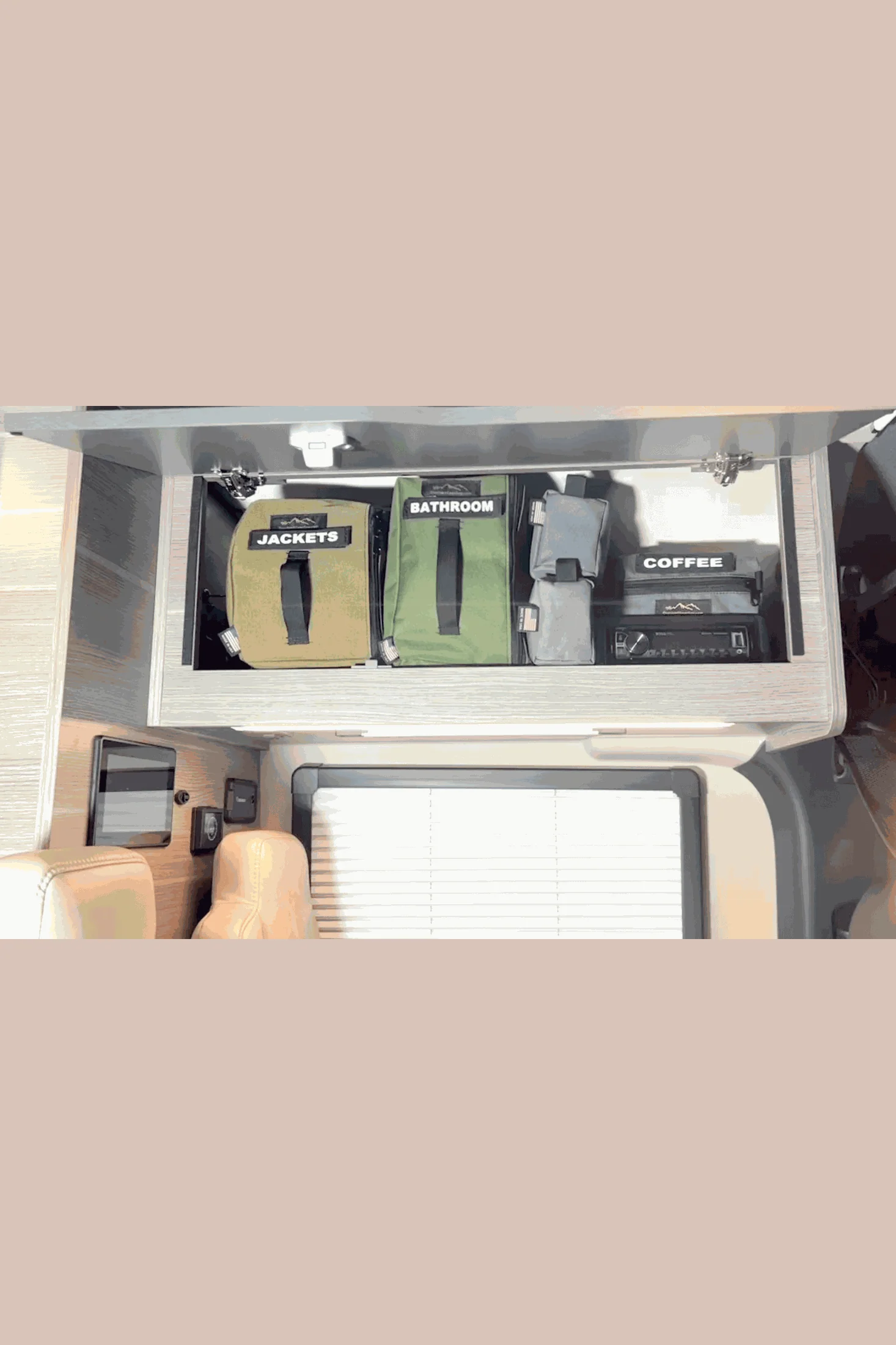 Headliner Shelf Storage Divider Bags 7" for Jayco - Entegra - Image 4