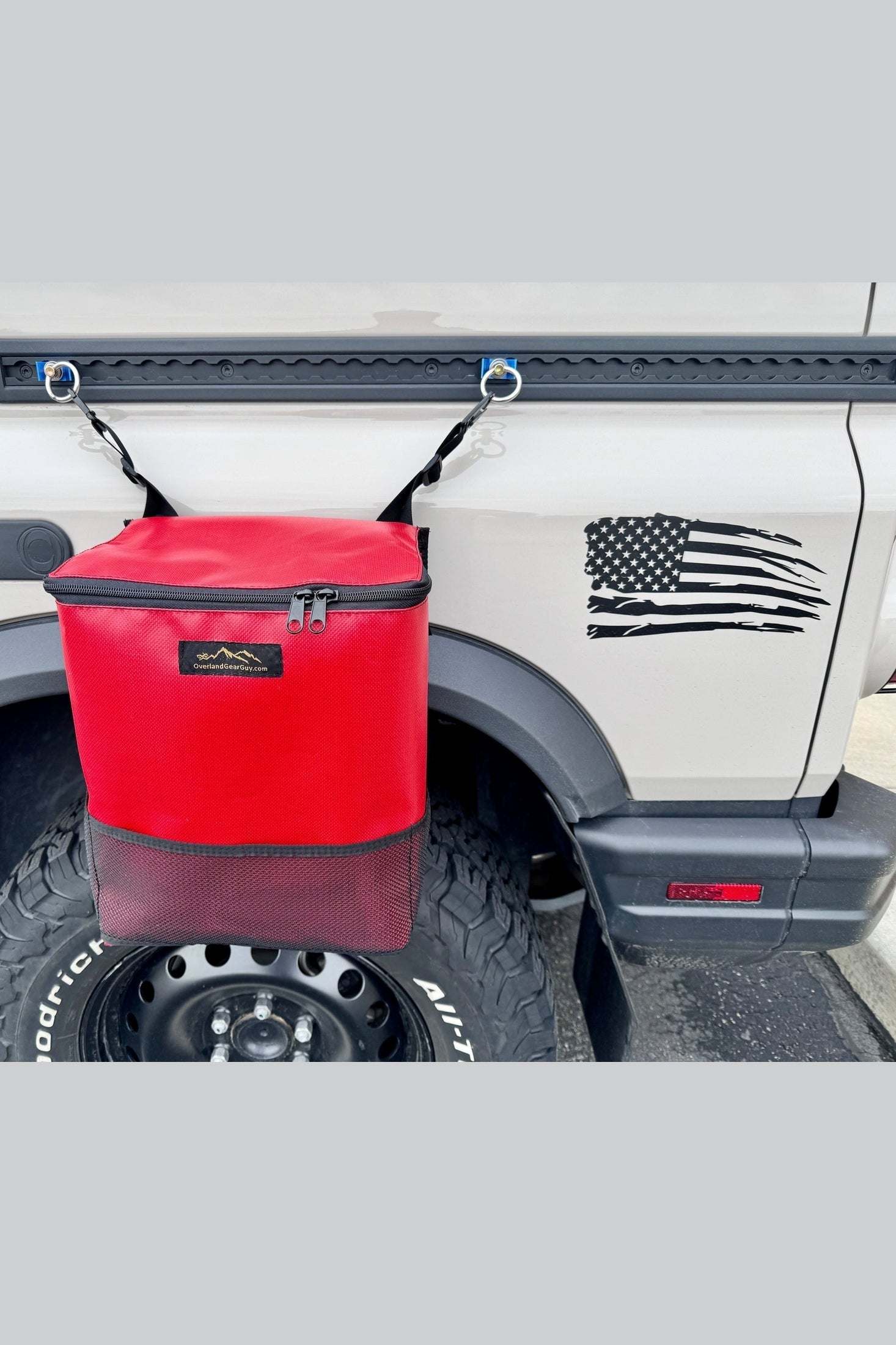 Outside Trash Bag L Track - Suction Cup Mount