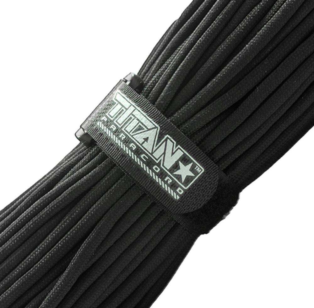 Paracord Fasteners, Hook & Loop, 5-Pack | BLACK - Image 2