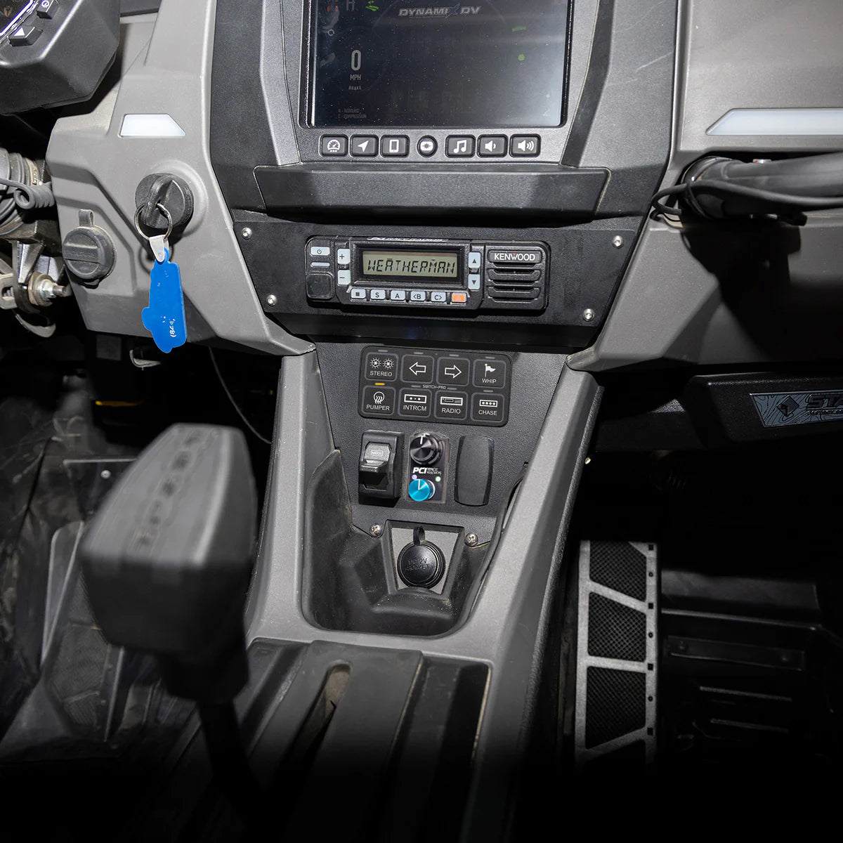 Polaris 2025 RZR Pro R Kenwood Radio and Rocker Intercom with Switch Pros VERTICAL Bracket - Image 2
