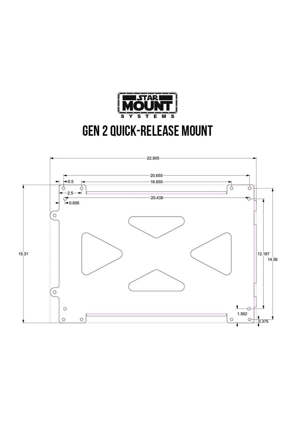 Quick Release Mount for Gen 2 Star-Mount - Image 3