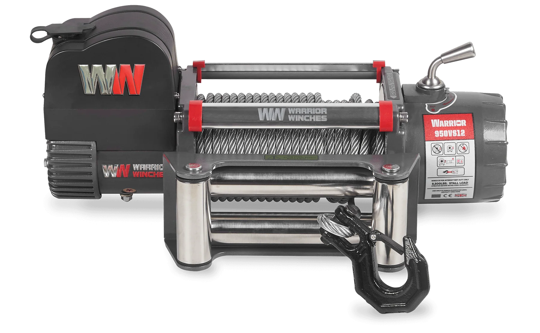 Samurai 10,000lb 12v Electric Winch - Steel Rope - Image 2