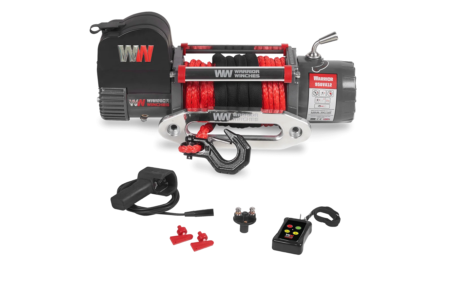 Samurai 10,000lb 12v Electric Winch - Synthetic Rope - Image 4