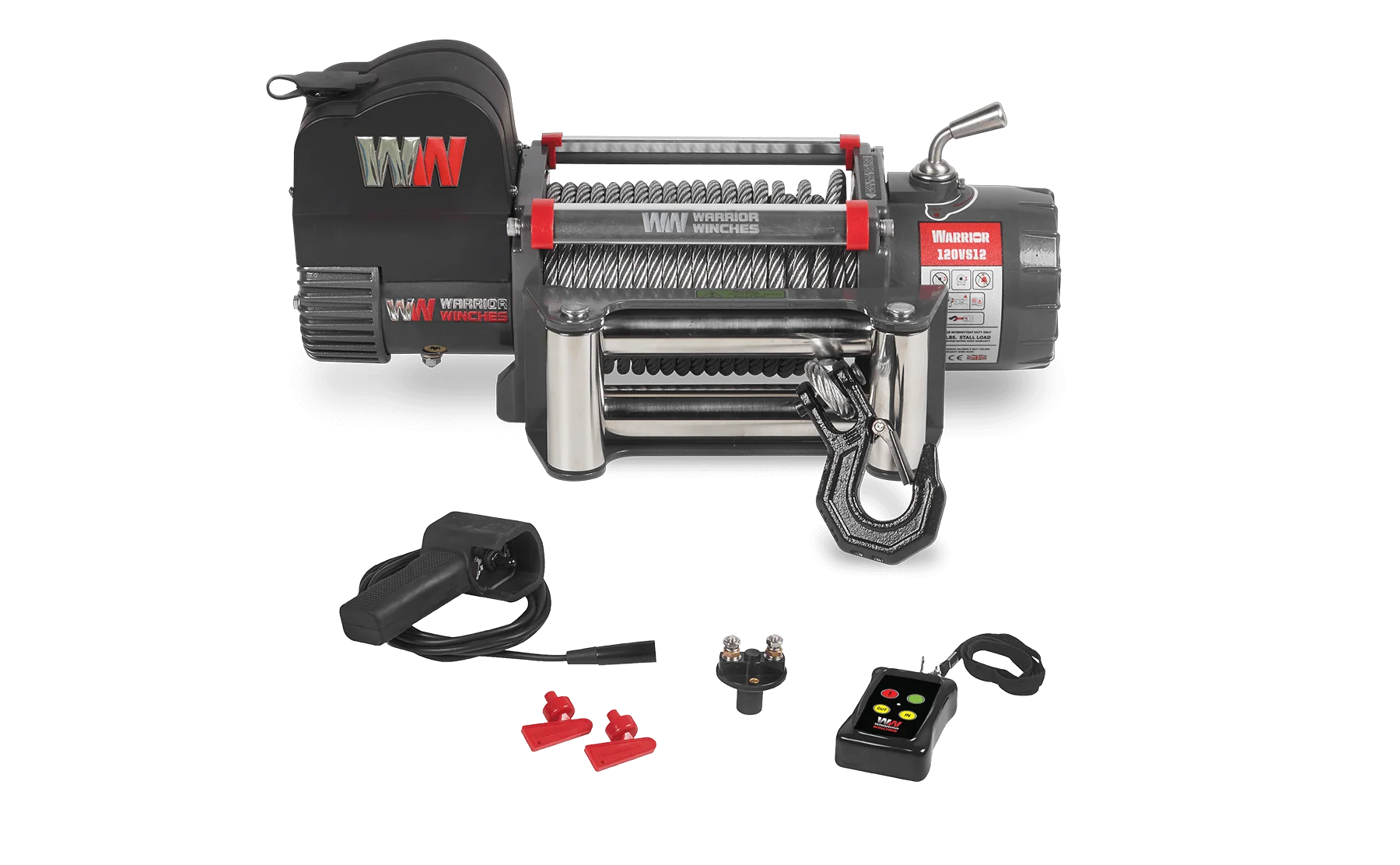 Samurai 12,500lb 12v Electric Winch - Steel Rope - Image 4