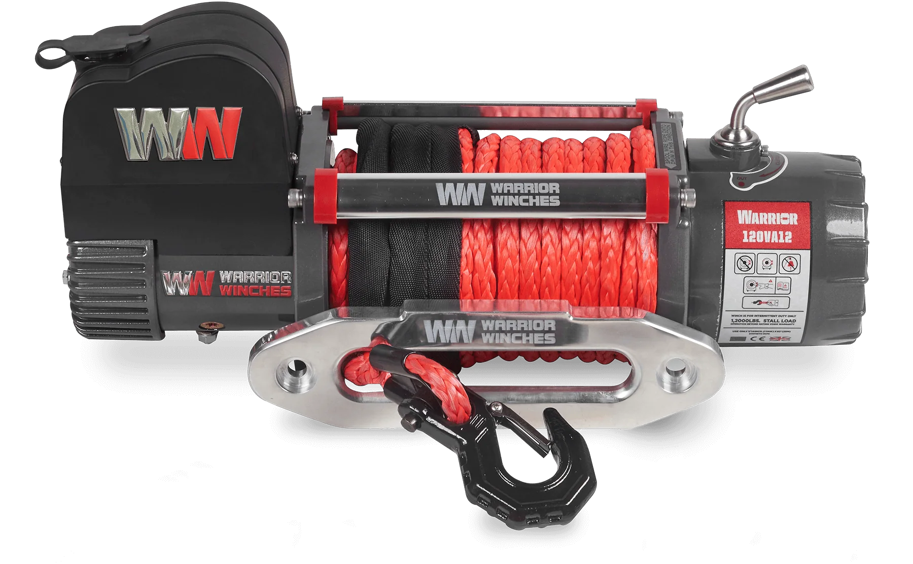 Samurai 12,500lb 12v Electric Winch - Synthetic Rope - Image 2