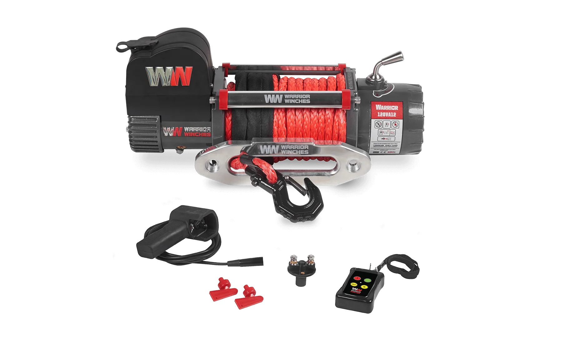 Samurai 12,500lb 12v Electric Winch - Synthetic Rope - Image 4