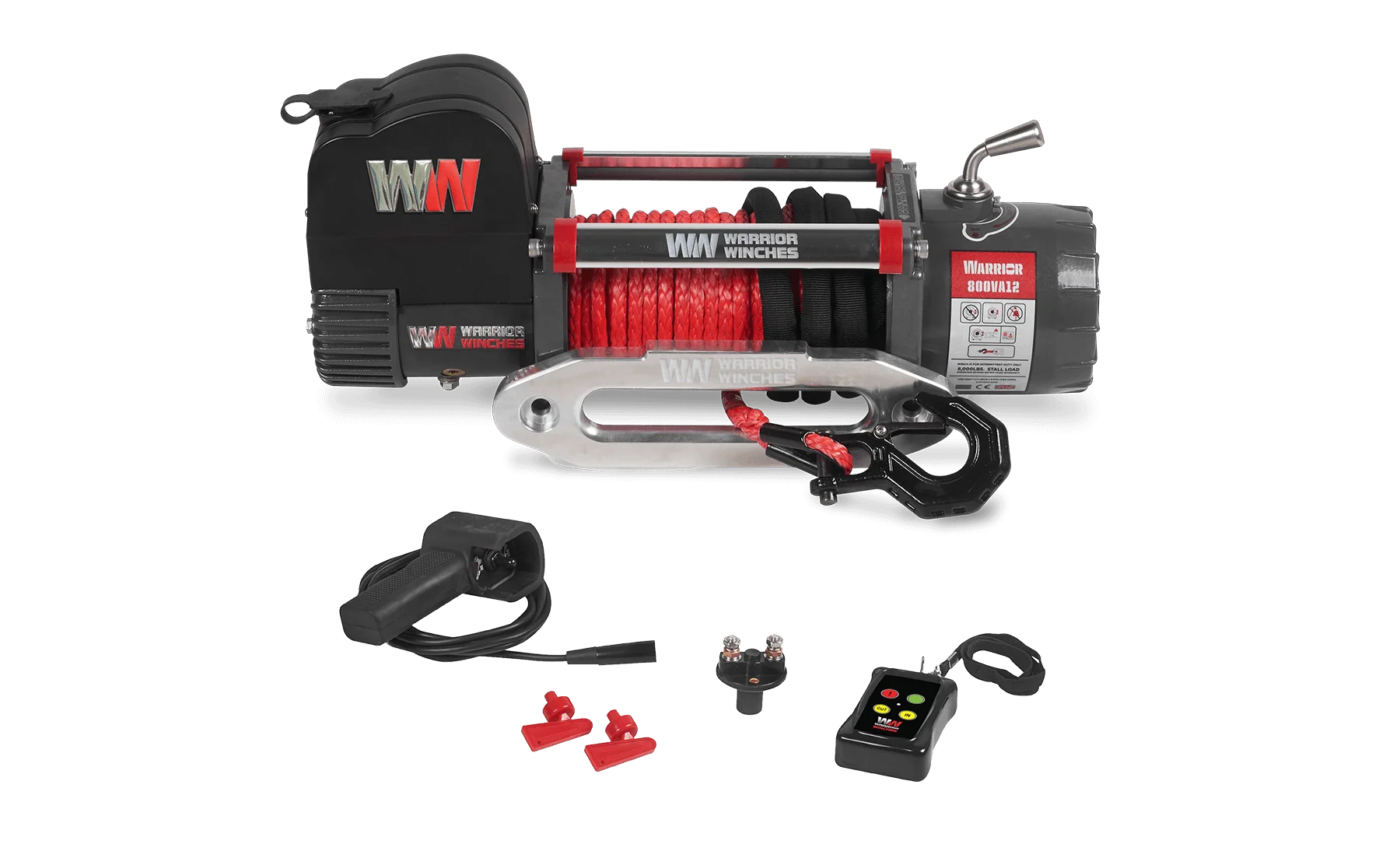 Samurai 8,000lb 12v Electric Winch - Synthetic Rope - Image 4
