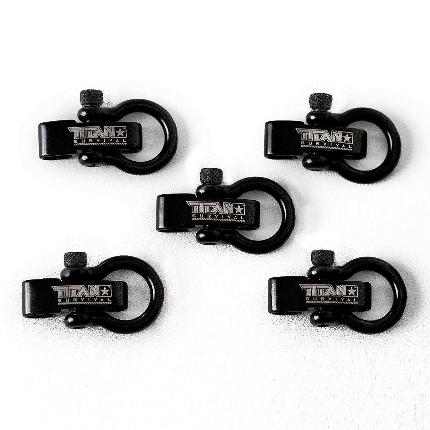 Stainless Steel Bow Shackles, 5-Pack | BLACK - Image 2