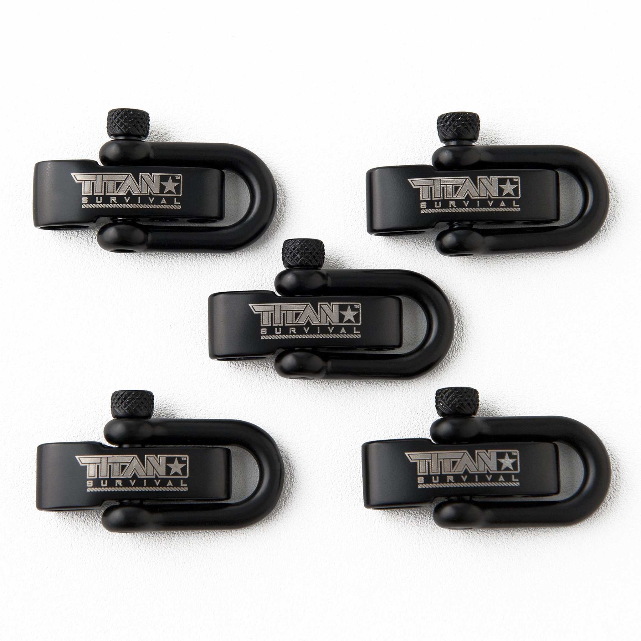 Stainless Steel D-Shackles, 5-Pack | BLACK - Image 2