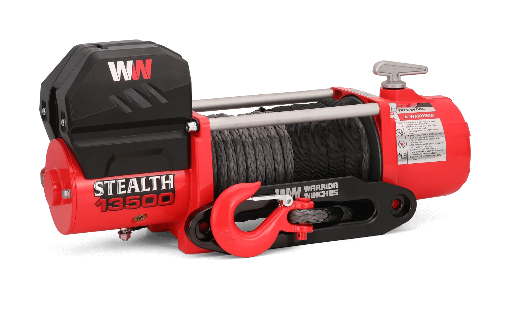 Stealth 13,500lb 12v Electric Winch - Synthetic Rope