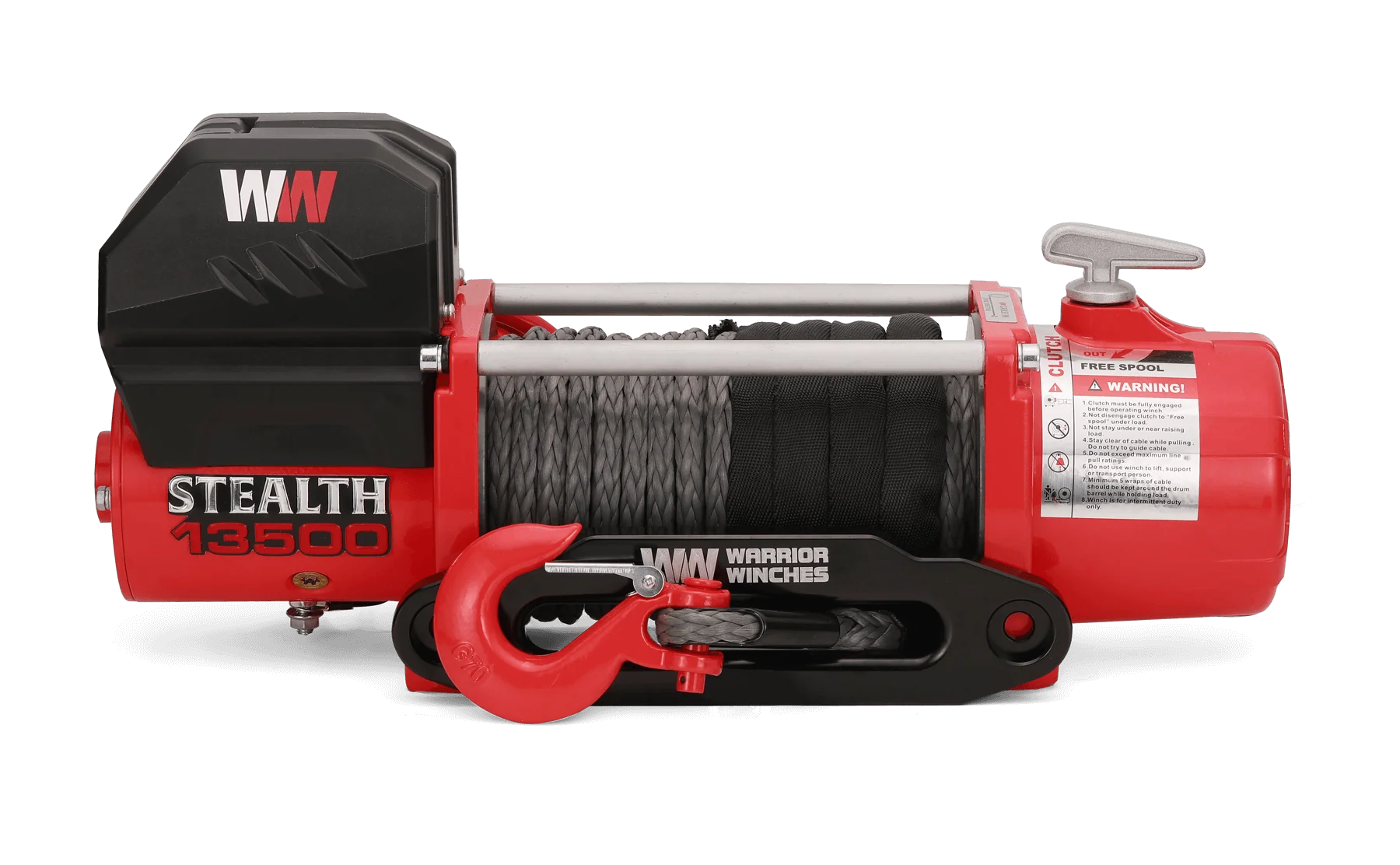Stealth 13,500lb 12v Electric Winch - Synthetic Rope - Image 2