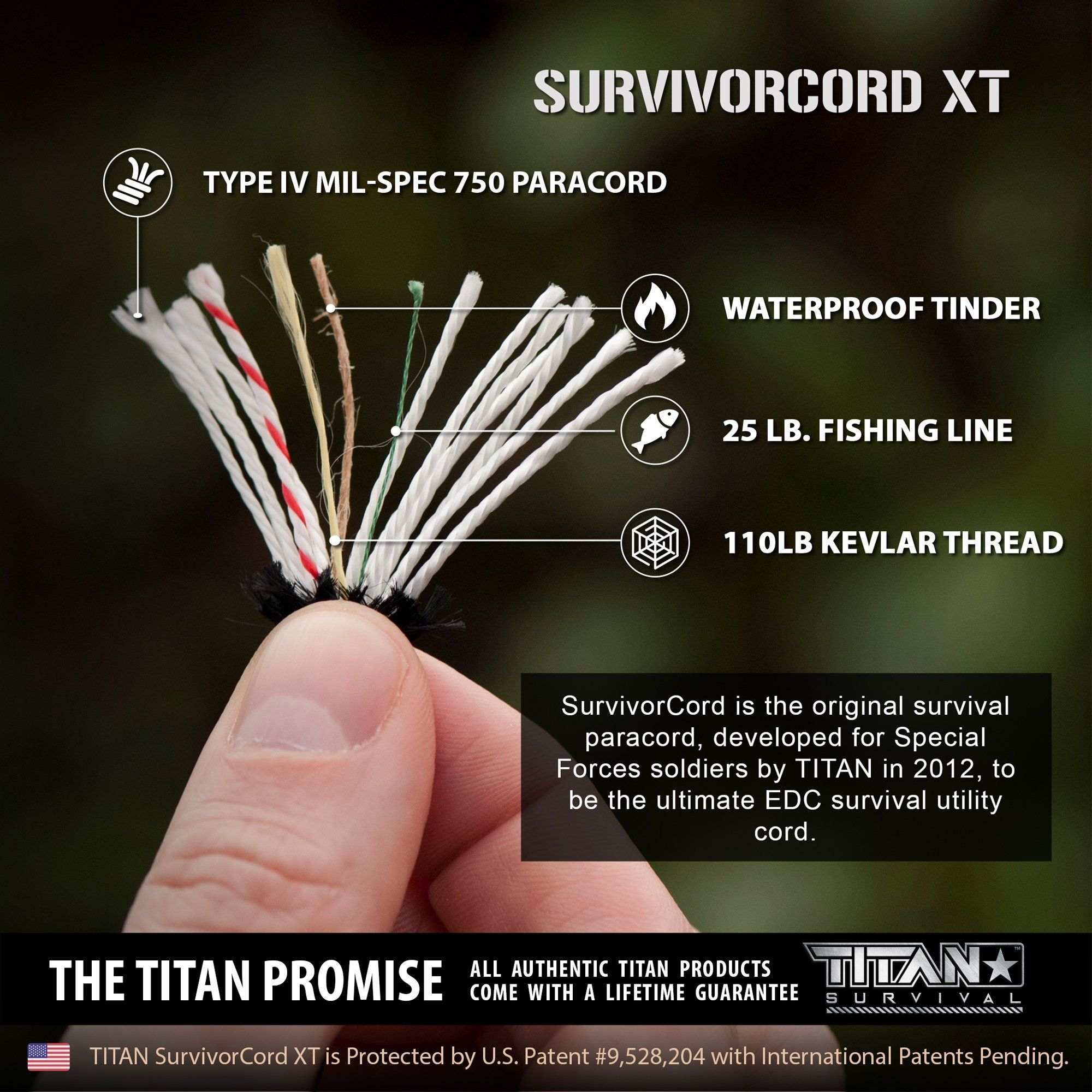 SurvivorCord XT Paracord (USA) | 100 FOOT - Image 5