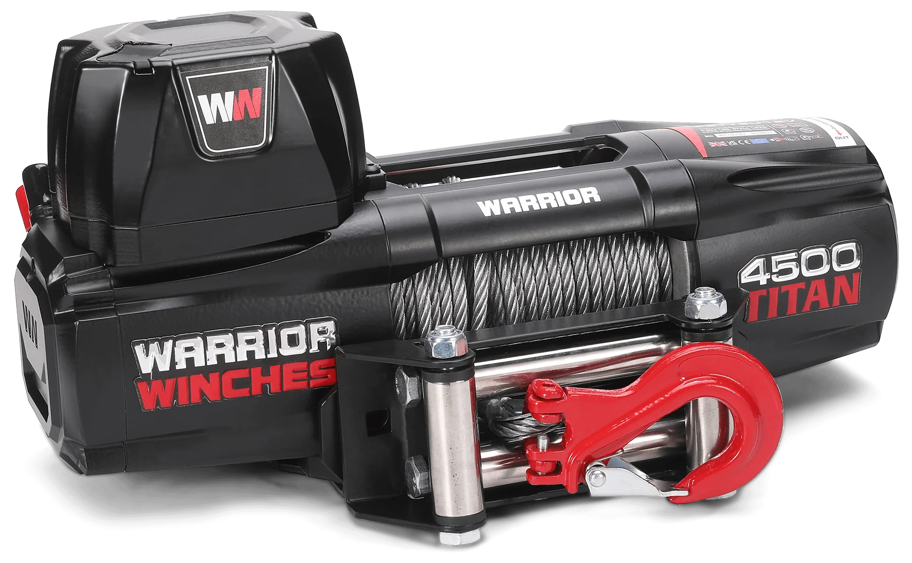 Titan 4,500lb 12v Electric Winch - Steel Rope