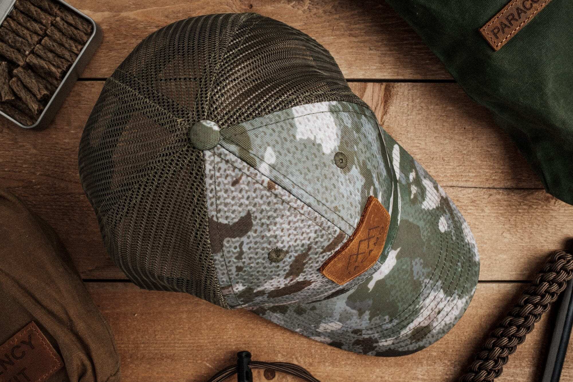 Trucker Hat | Waxed Camo with SHROWD Woodland Pattern By TACAMO - Image 5