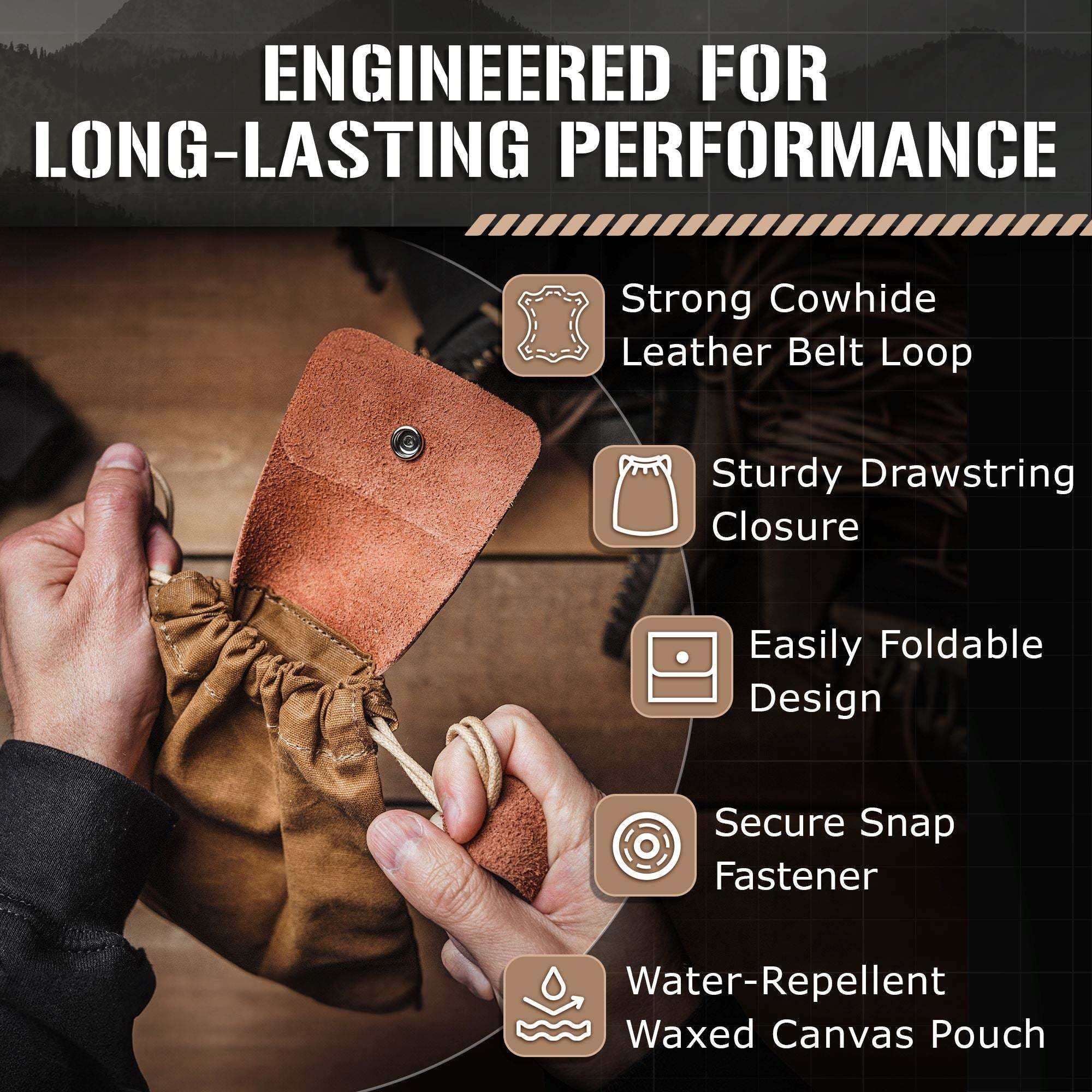 Canvas Foraging Pouch - Waxed, Rugged, Weather-Resistant, Hands-Free - Image 3