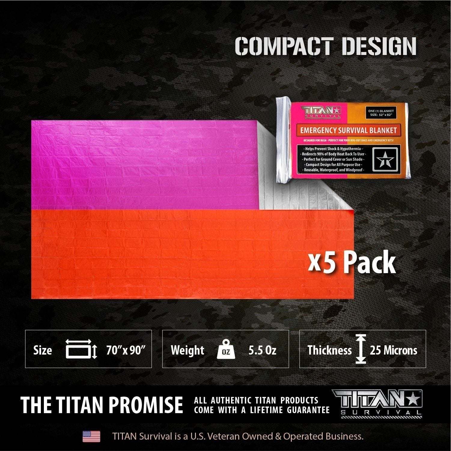 XL Emergency Survival Blankets, 5-Pack - Image 10