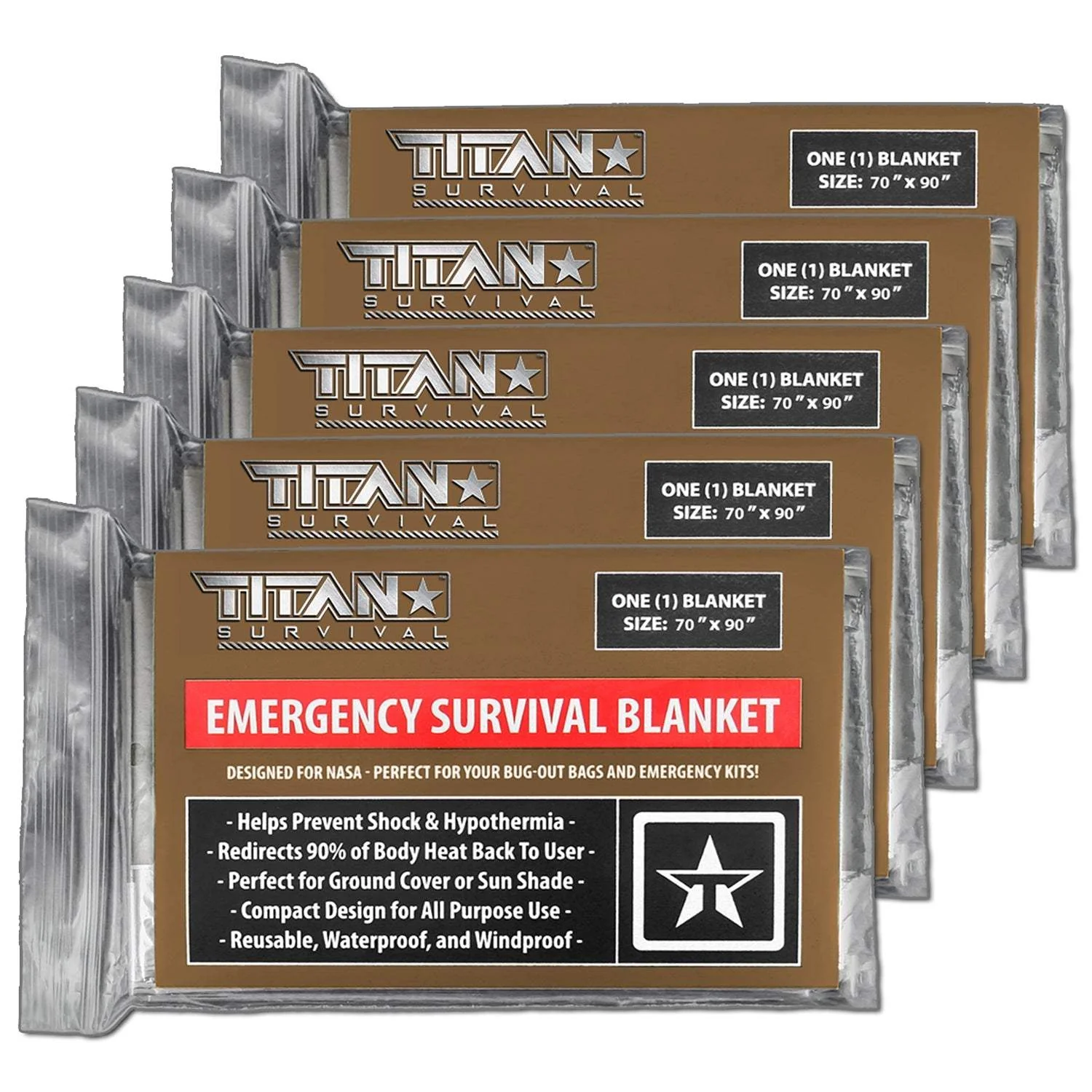 XL Emergency Survival Blankets, 5-Pack - Image 4