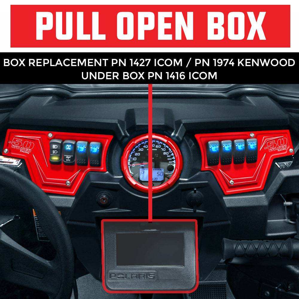 RZR Under Pull Open Box Icom Radio and Intercom Bracket - Image 5
